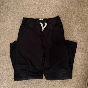 Gymboree Boys Lined Cargo Pants Size 7 Black Warm Winter Pants